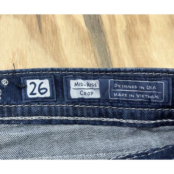 Miss Me Jeans Capris Crop Women’s Size 26 Mid Rise Embellished Medium Wash Denim - Picture 3 of 14